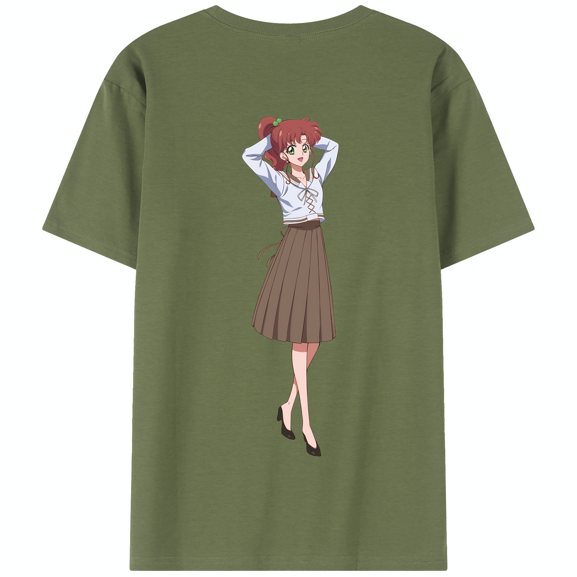 （画像用） 美少女戦士セーラームーン 木野 まこと きの まこと Sailor Moon Kino Makoto （セーラージュピター；Sailor Jupiter） 綿100％半袖Tシャツ（背面プリント）